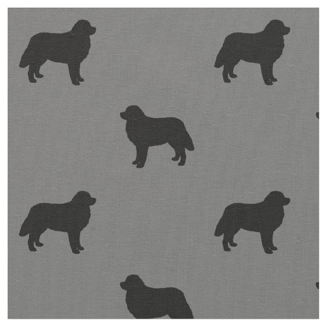 Mönster för Silhouettes för Bernese berghund Tyg (Närbild)