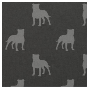 Mönster för Silhouettes för hund för Staffords Tyg