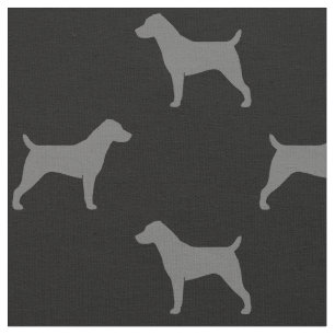 Mönster för Silhouettes för jackRussell Terrier Tyg