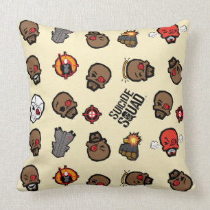 Mönster för självmordSquad Deadshot Emoji Kudde