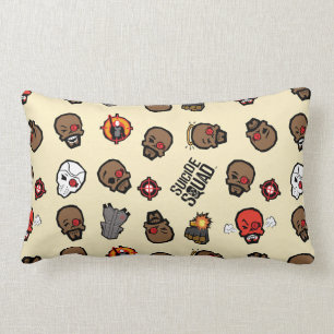 Mönster för självmordSquad Deadshot Emoji Lumbarkudde