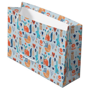 Mönster för skogsmark för Folk konst djurt