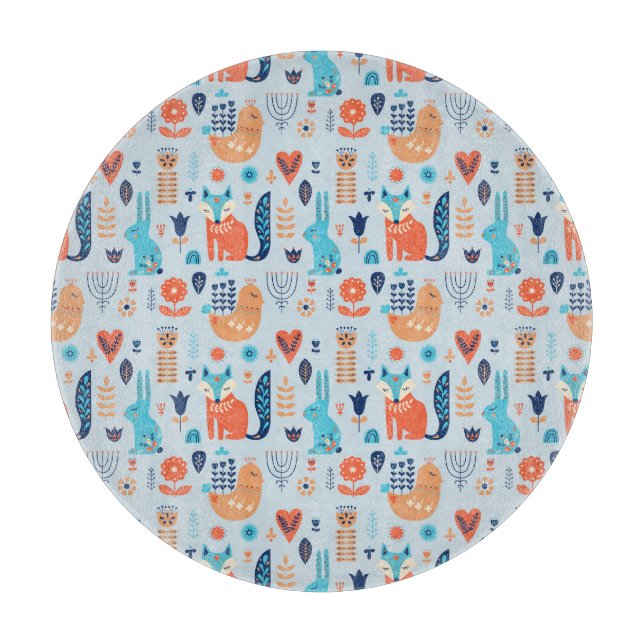 Mönster för skogsmark för Folk konst djurt (Framsidan)