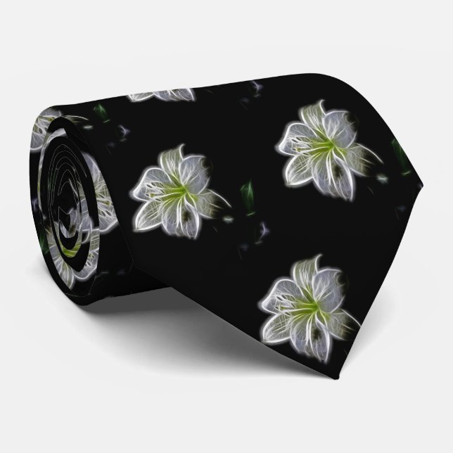 Mönster för skönhetvitblomma slips (Rullad)