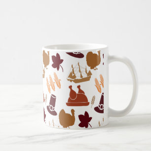 Mönster för skörd för thanksgivingnedgånghöst kaffemugg