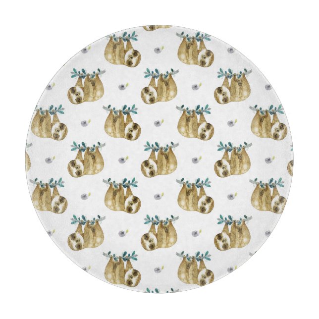 Mönster för Sloth för Cutie pajvattenfärg (Framsidan)