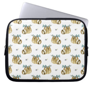 Mönster för Sloth för Cutie pajvattenfärg Laptop Fodral