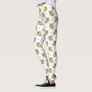 Mönster för Sloth för Cutie pajvattenfärg Leggings