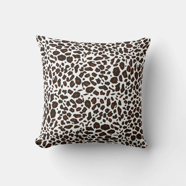 Mönster för snöLeopard Kudde (Framsida)