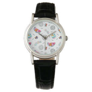 Mönster för sommar för Memphis stil tropiskt Armbandsur