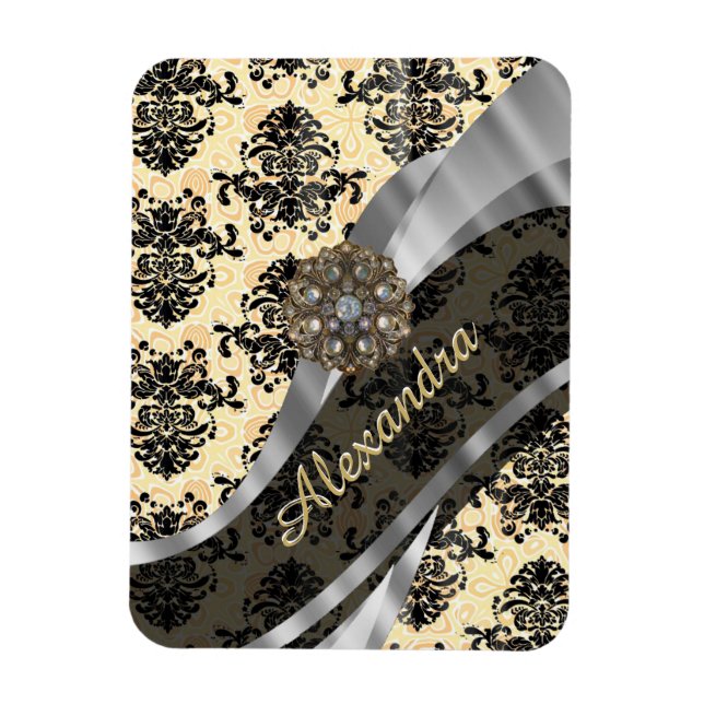 Mönster för söt av personlig kräm magnet (Vertikal)