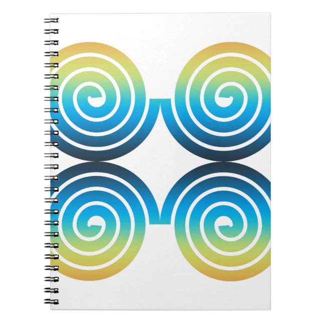 MÖNSTER FÖR SPIRALBLÅTTGRÖNT ANTECKNINGSBOK (Framsidan)