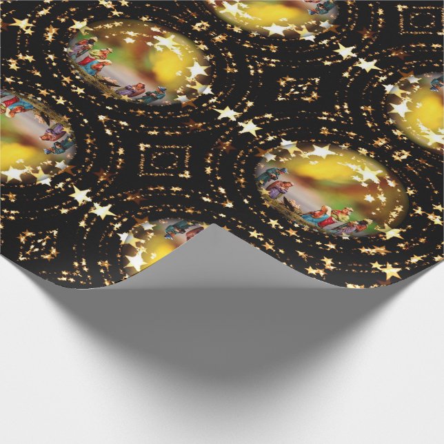 Mönster för stjärna för Baubles för Presentpapper (Hörn)