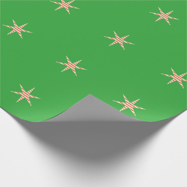 Mönster för stjärna för julcandy canerand presentpapper (Hörn)