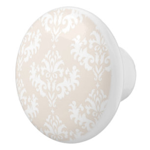 Mönster för subtil Cream Damask Knopp