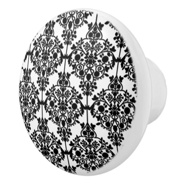 Mönster för svart och vit mask knopp (Höger)