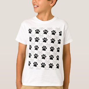 Mönster för svartvit Hund T Shirt