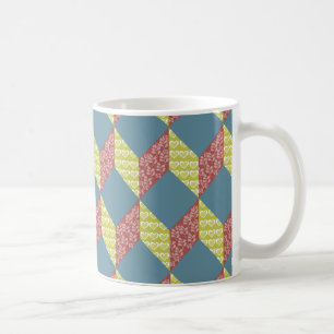 Mönster för täckebabykvarter i Retro färger Kaffemugg