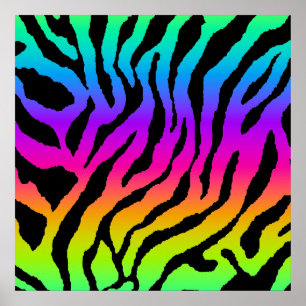 Mönster för tiger för Corey tiger80-tal Retro Poster