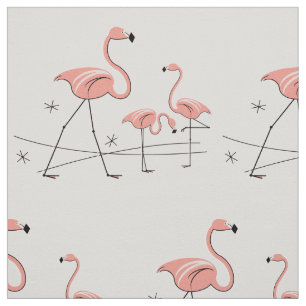 Mönster för Trio 2 för Flamingos rosa stort Tyg