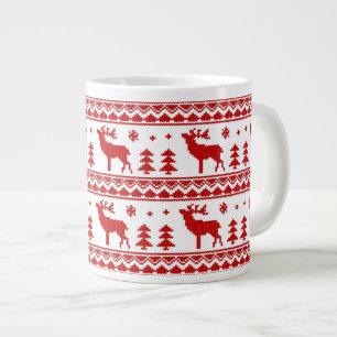 Mönster för tröja för mässaIslejul Jumbo Mugg