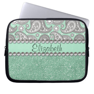 Mönster för tryck för AquaglitterPaisley Laptop Fodral