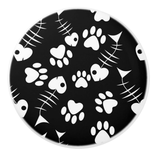 mönster för tryck för fiskbenkatt knopp (Framsidan)