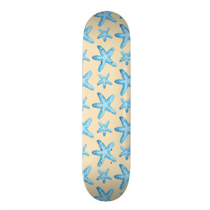 Mönster för vattenfärgblåttsjöstjärna skateboard bräda 20,5 cm