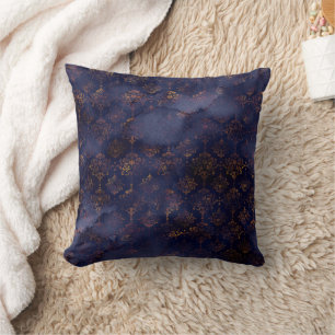 Mönster för vattenfärgskoppling Patina Damask Kudde