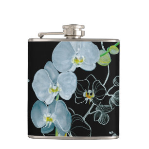 Mönster för vattenfärgvitOrchids Fickplunta