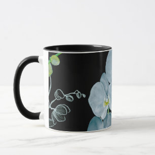 Mönster för vattenfärgvitOrchids Mugg