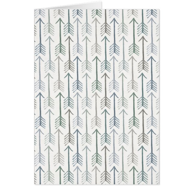 Mönster för vattenfärgWanderlustpil Hälsningskort (Framsidan)