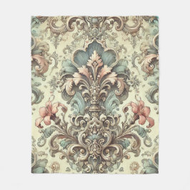 Mönster för viktoriansk Blommigt Fleecefilt