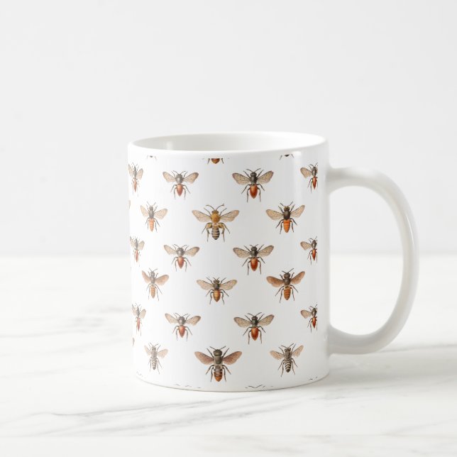 Mönster för vintagebiillustration kaffemugg (Höger)