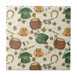 Mönster för vintageIrland symbol Kakelplatta