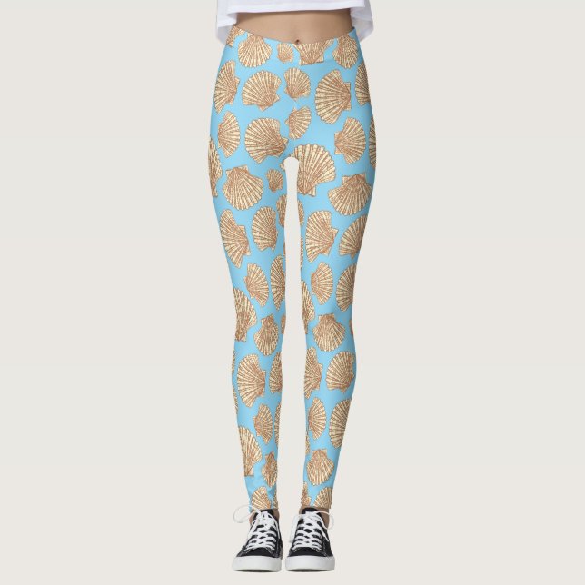 Mönster för vintagestilsnäckskal leggings (Framsida)