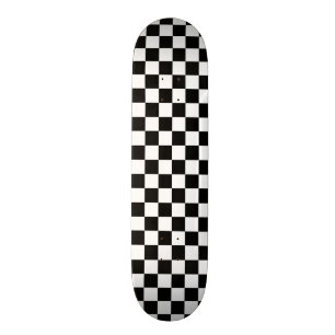 Mönster för vit för klassikerschackbrädesvart mini skateboard bräda 18,5 cm