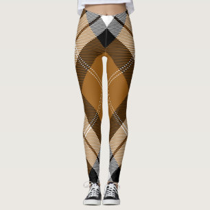 Mönster för vit för svart för gult för leggings