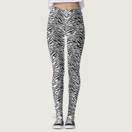Mönster för vittigerrand leggings