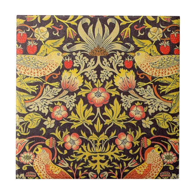 Mönster för William Morris jordgubbetjuv Kakelplatta (Framsidan)