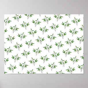 Mönster från bambu twigs poster