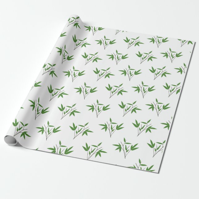 Mönster från bambu twigs presentpapper (Utrullad)