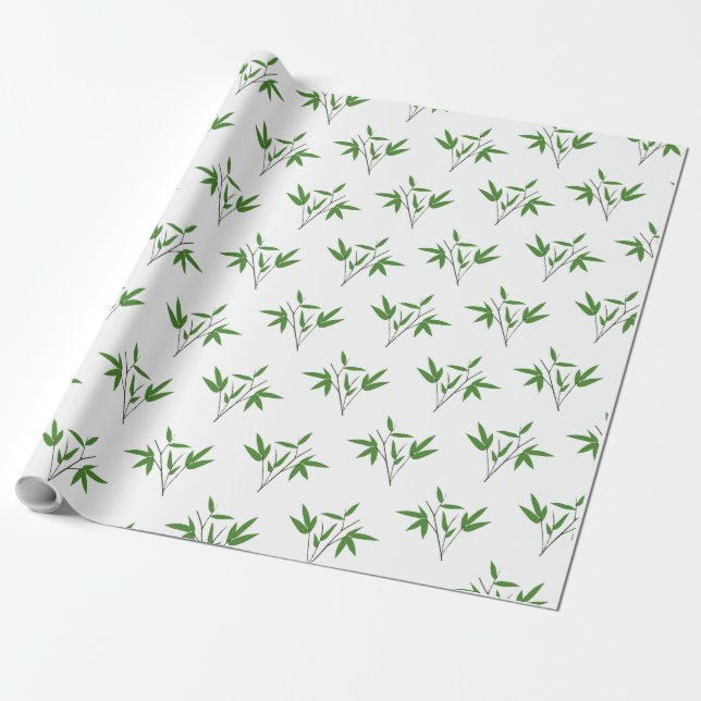 Mönster från bambu twigs presentpapper (Utrullad)