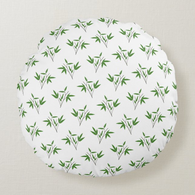 Mönster från bambu twigs rund kudde (Framsidan)