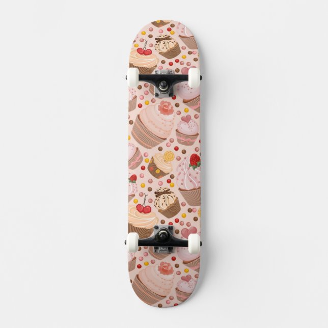 Mönster från celebratory muffins skateboard bräda 21,5 cm (Framsida)
