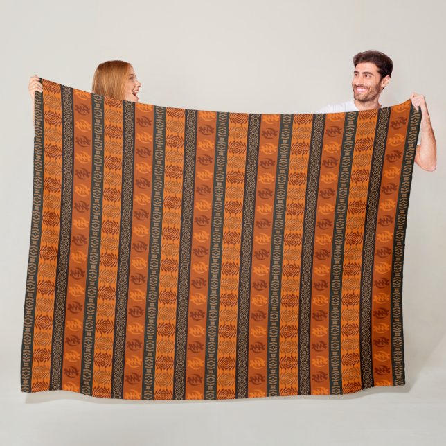 mönster från den afrikanska folkstammen. Adinkra s Fleecefilt (På plats)