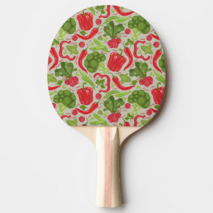 mönster från färska grönsaker pingisracket