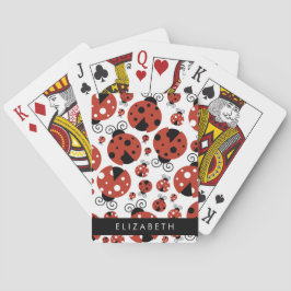 Mönster från Ladybugs, Red Ladybugs, ditt namn Casinokort