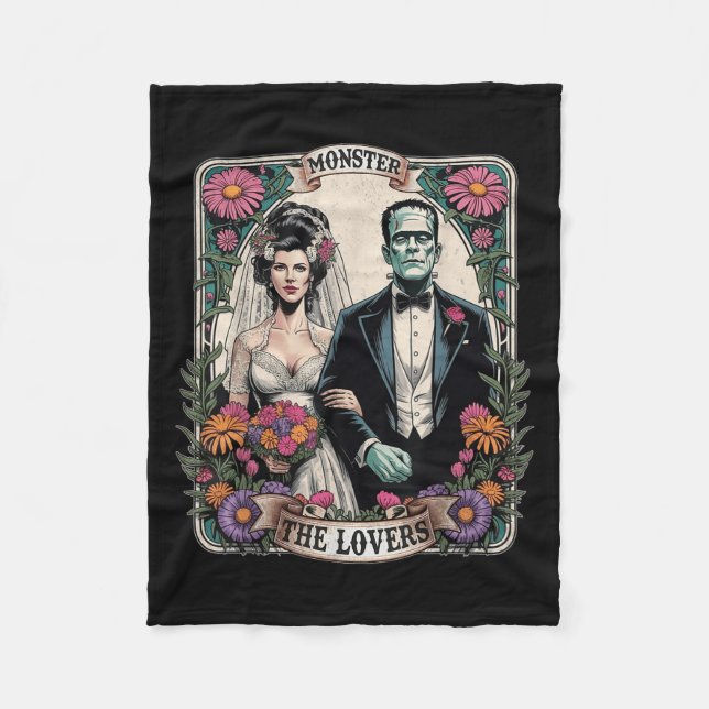 Monster Frankenstein och Bride Älskare Taro Fleecefilt (Framsidan)