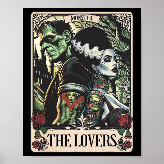 Monster Frankenstein och Bride Älskare Taro Poster (Framsidan)